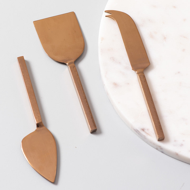 Stainless Steel Cheese Knives | Set of 3 | Copper By Nestroots