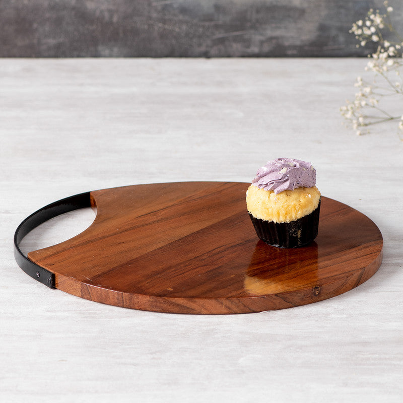 Acacia Wood Serving Platter | Brown & Black