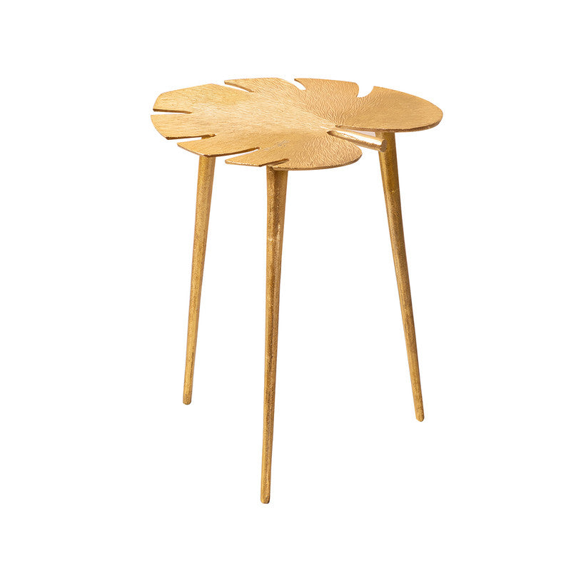 Aluminium Side Table | Gold | L - 15xW-15xH-21 Inches