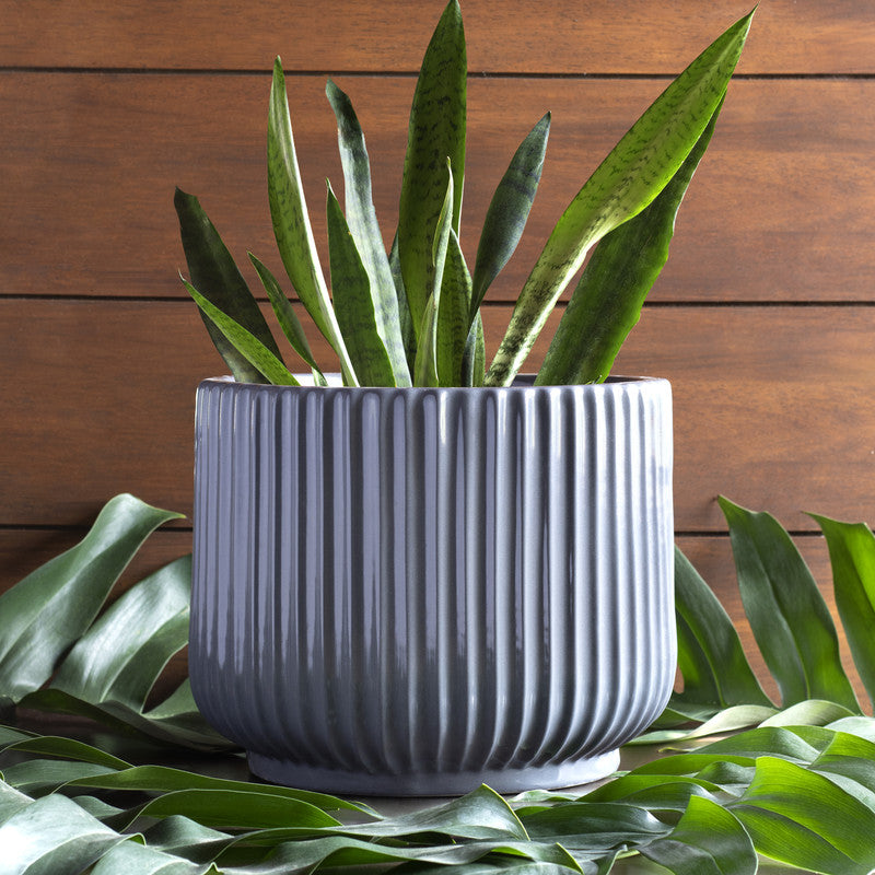Ceramic Large Planter | Grey By Harla Arts