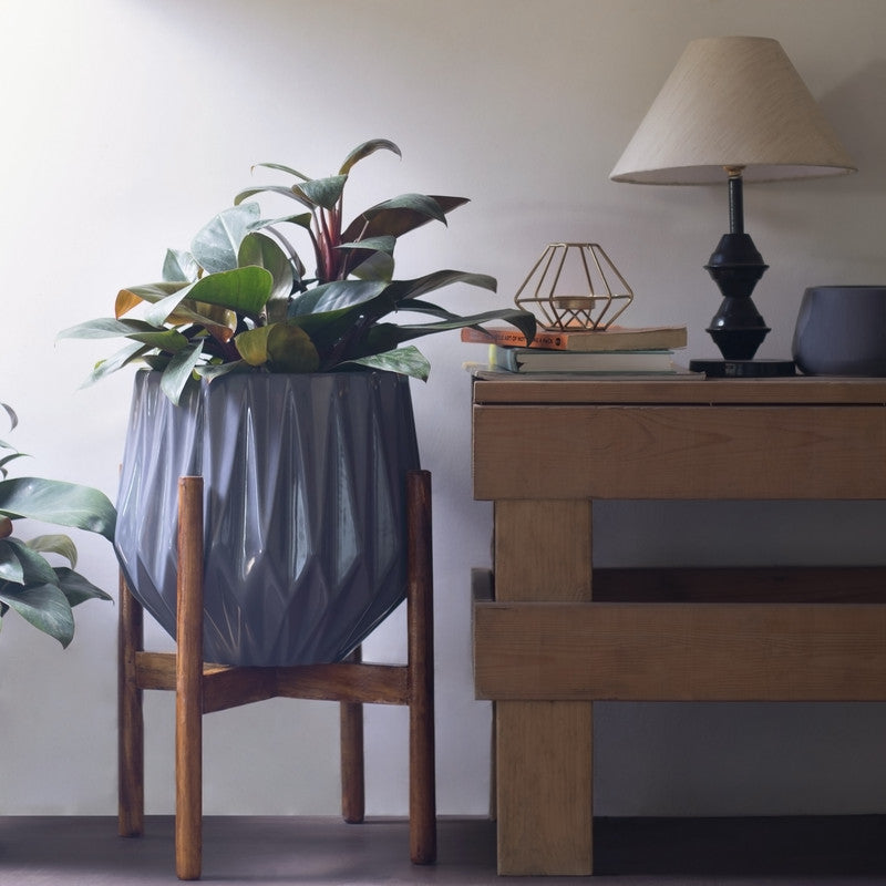 Ceramic Planter | Large | Grey By Harla Arts