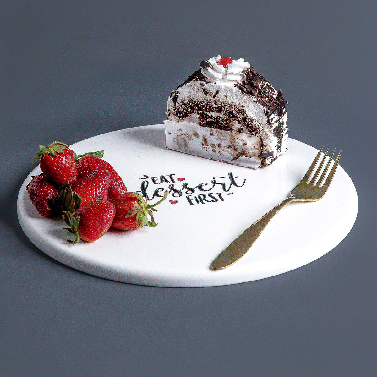 Marble Dessert Serveware | White