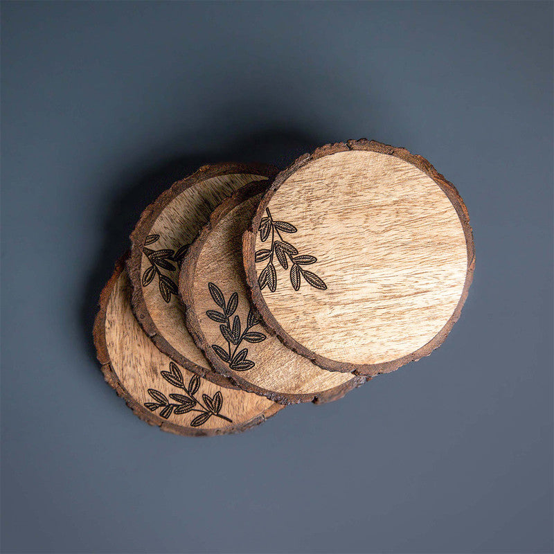 Mango Wood Coasters | Set of 4 By Think Artly