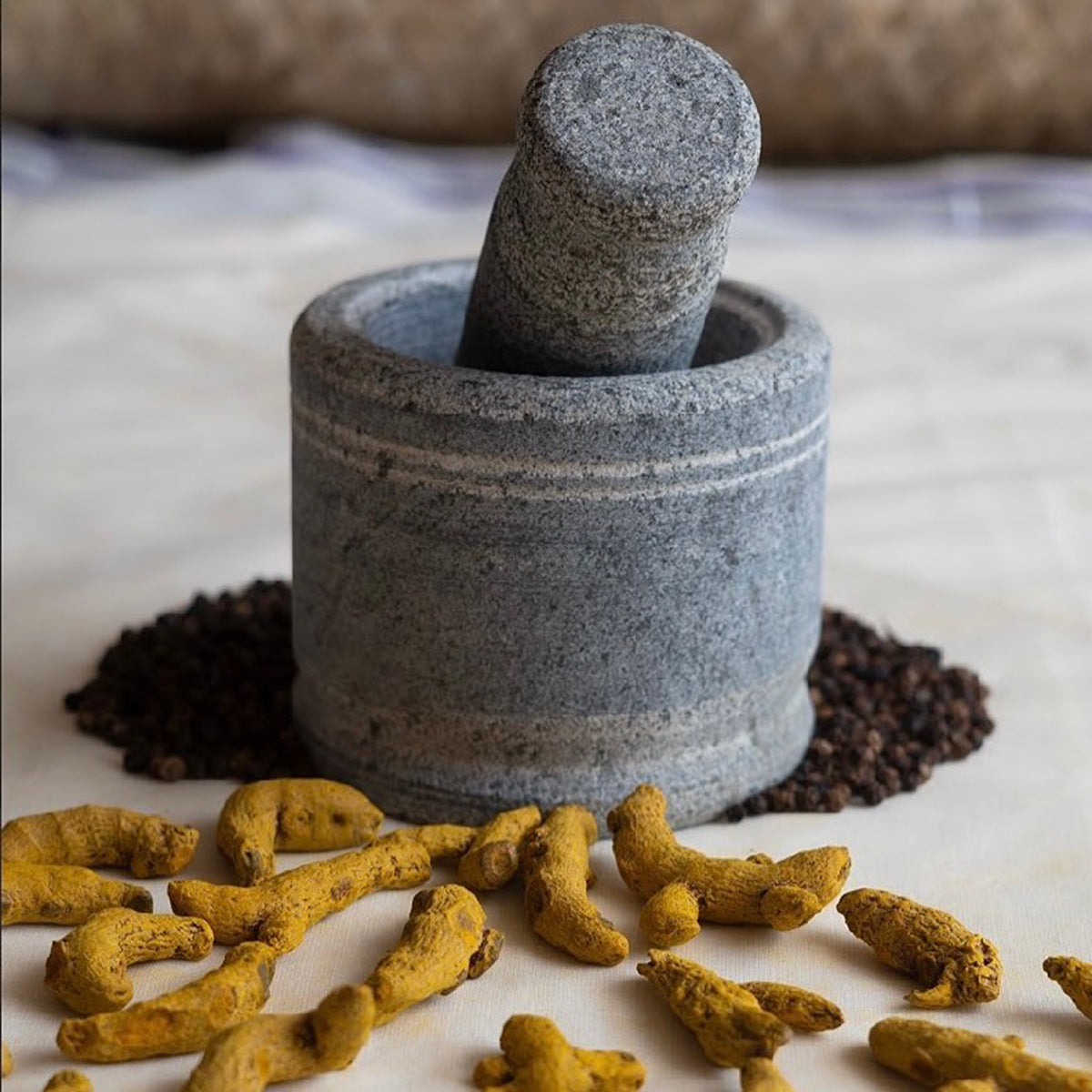Stone Mortar and Pestle | Kitchen Tools | 4x5 inches By Green Heirloom