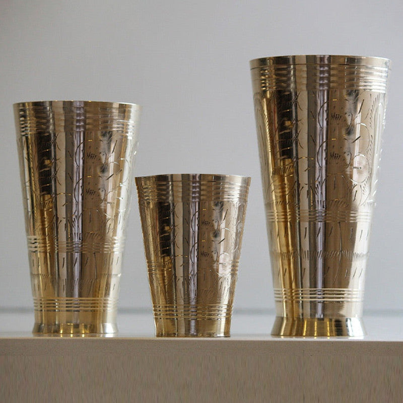 Brass Glass | Pital Glass | Handcrafted By Indian Bartan