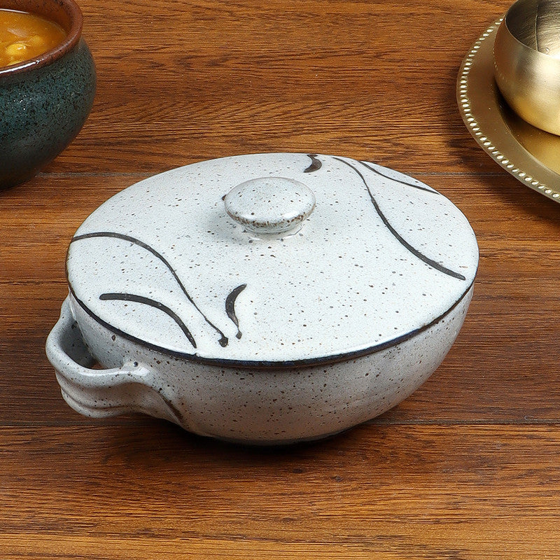 Studio Pottery Ceramic Casserole | Light Blue