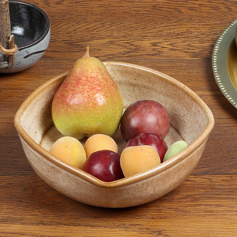 Ceramic Bowl | Square Base | Beige