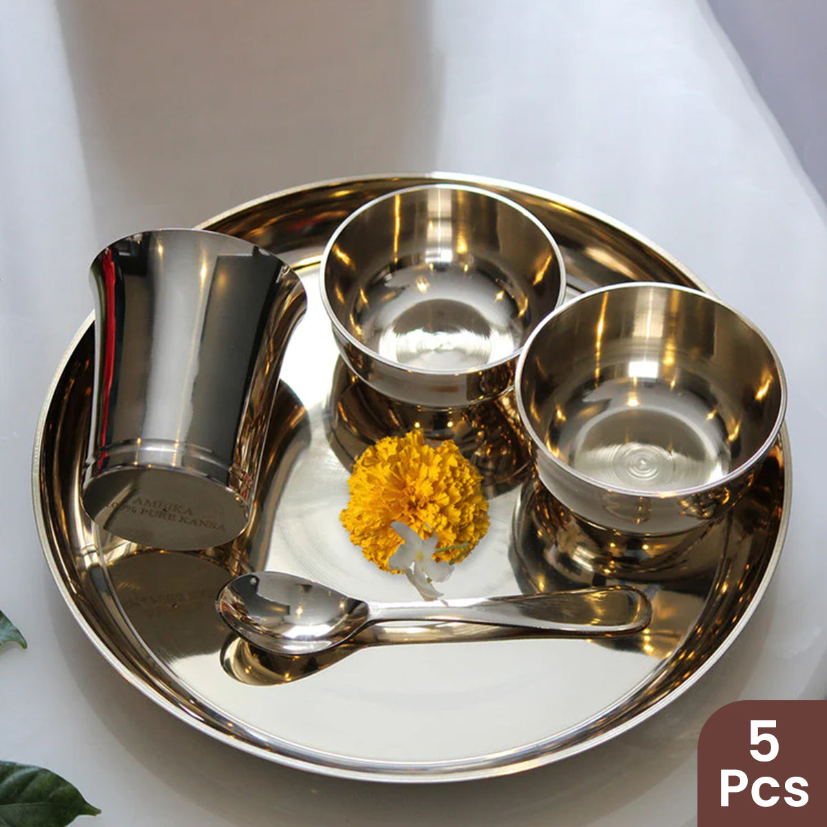 Kansa Dinner Set | Kansa Thali Set | Set of 5