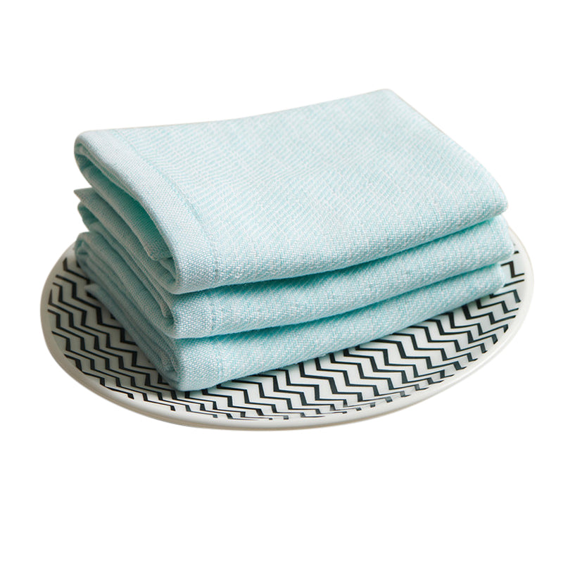 Cotton Face Towels | Ultra-Soft | Aqua Blue | 30 x 30 cm | Set of 2