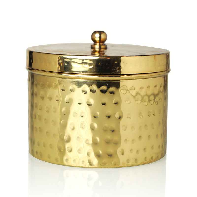 Ohria Ayurveda Brass Soy Wax Candle | Rose & Oud | 410 g By Ohria Ayurveda