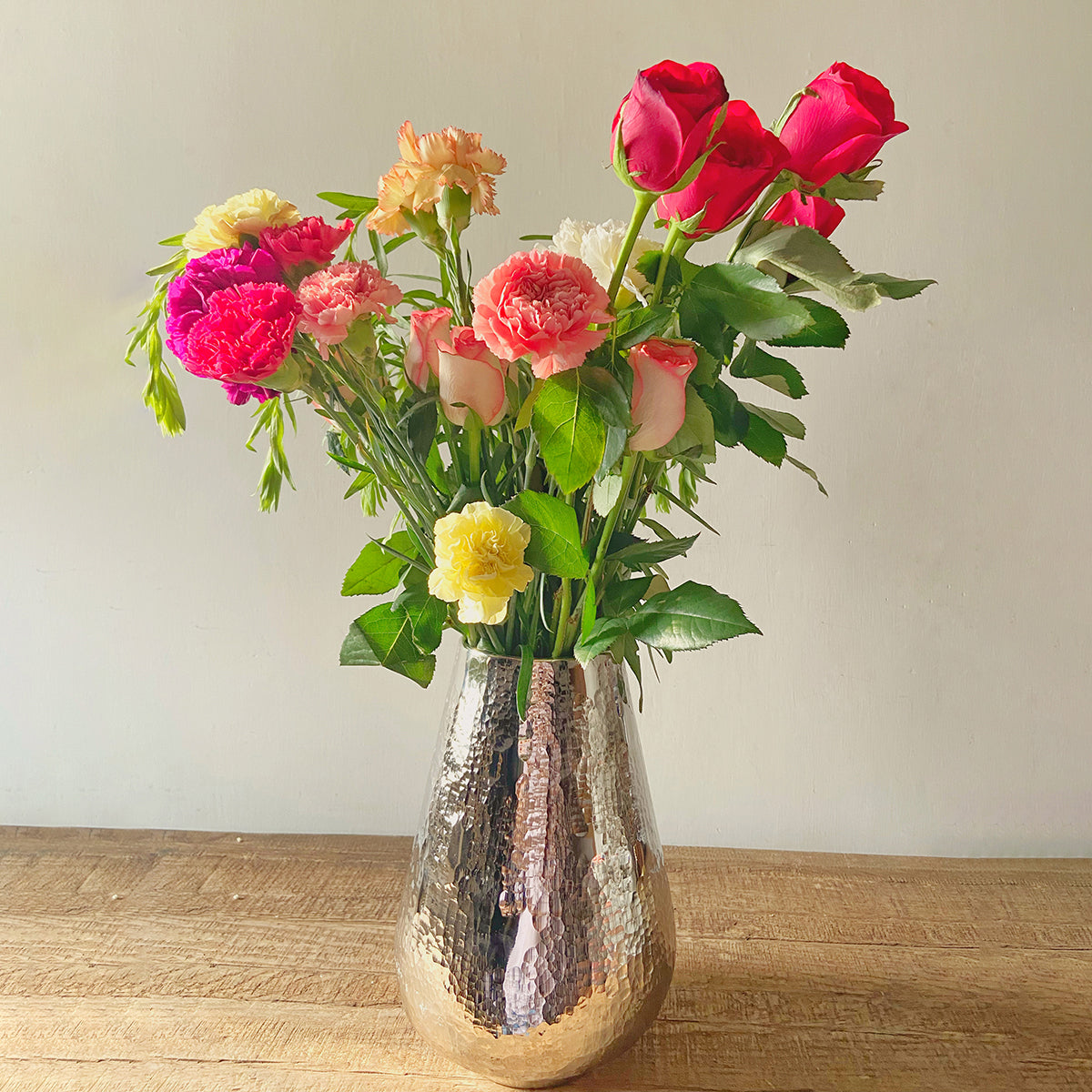 Festive Gifts | Aluminium Flower Vase | Drop Design | Silver Finish By Abel House