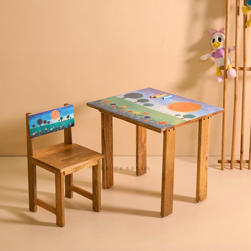 Dreamland kids Desk with Chair By Brick Brown