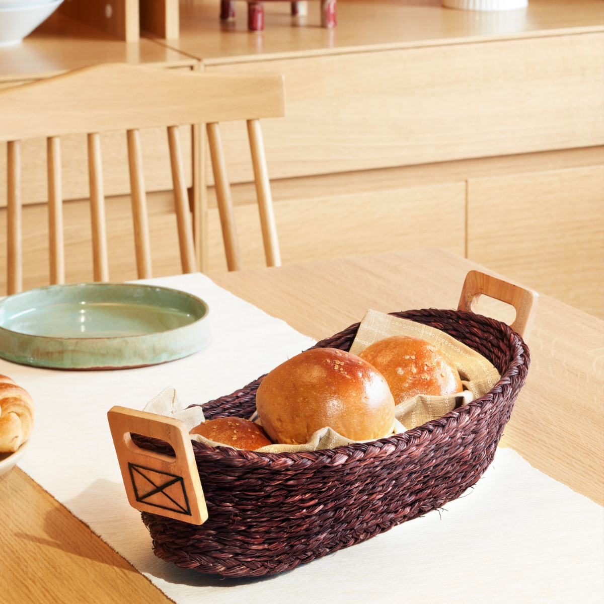 Sabai Grass Bread Basket | Brown | 29 cm By KadamHaat