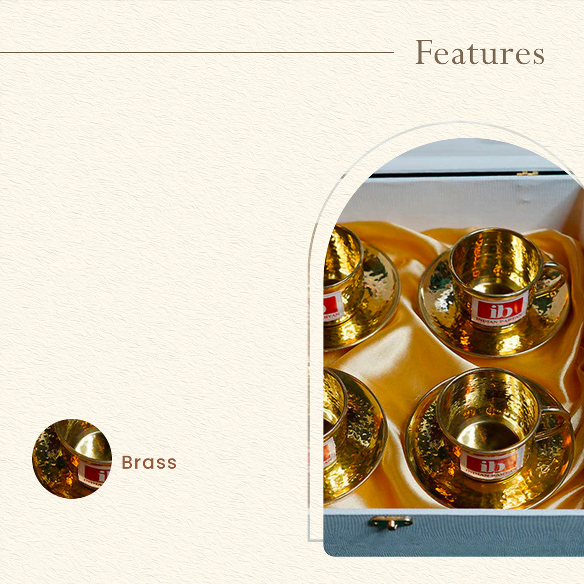 Brass Dinner Set | Serves 6 | 51 Pieces