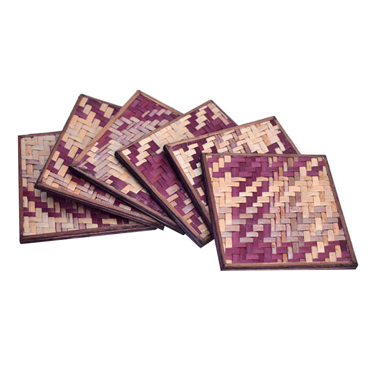 Bamboo Table Coasters | Brown | 10 cm