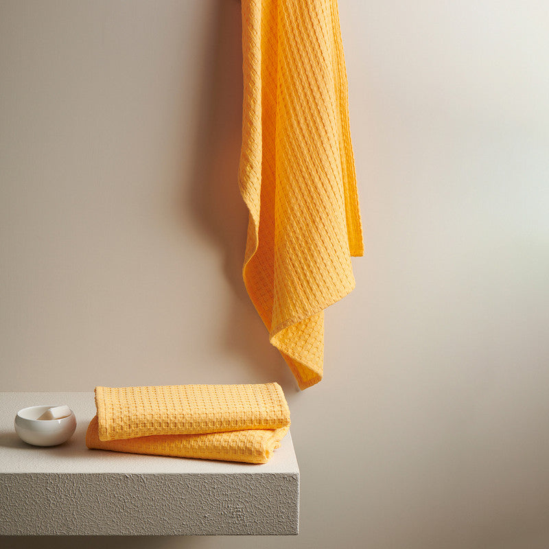 Cotton Bath Towel | Super-Absorbent | Mustard Yellow | 70 x 140 cm