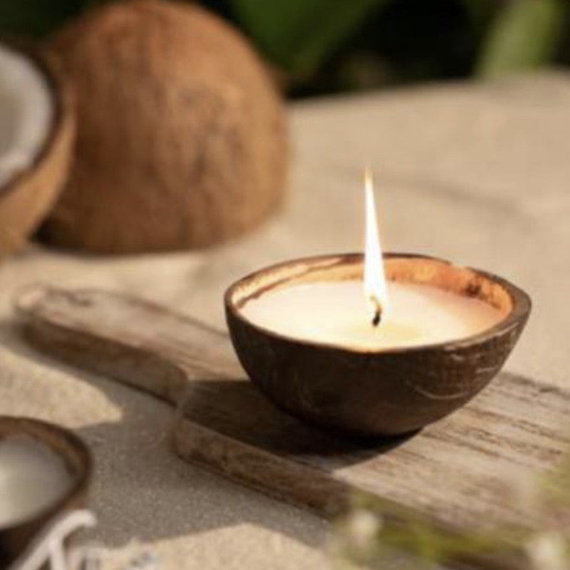 Soy Wax Scented Candle | Coconut Shell | Set of 2