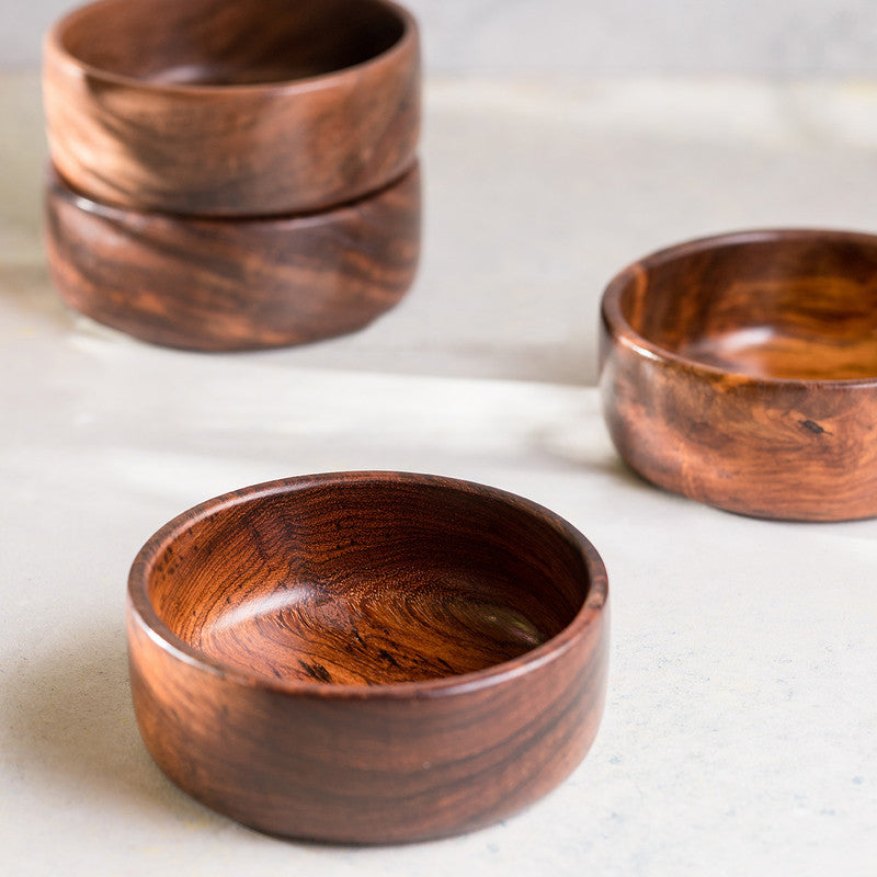 Wooden Bowl | Mango Wood | Brown | Set of 2 By Araana Home