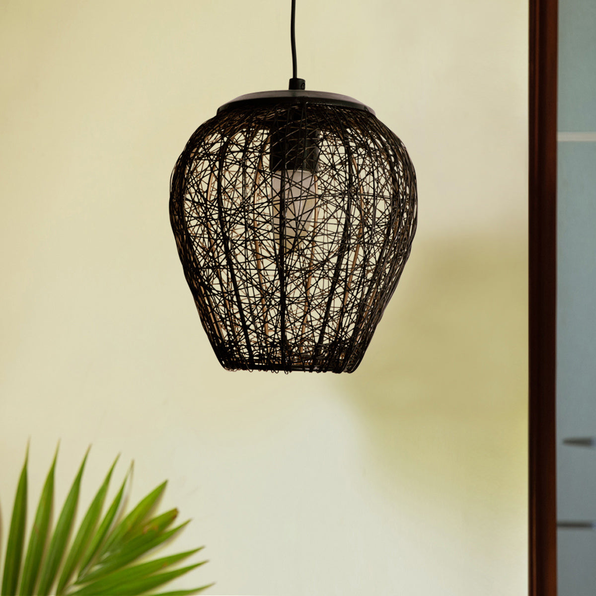 Iron Hanging Lamps | Black | 21 cm By ExclusiveLane