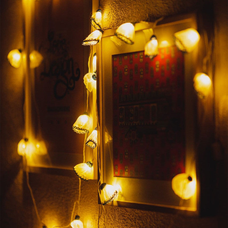Handmade Blue Crochet Led String Lights By Samoolam