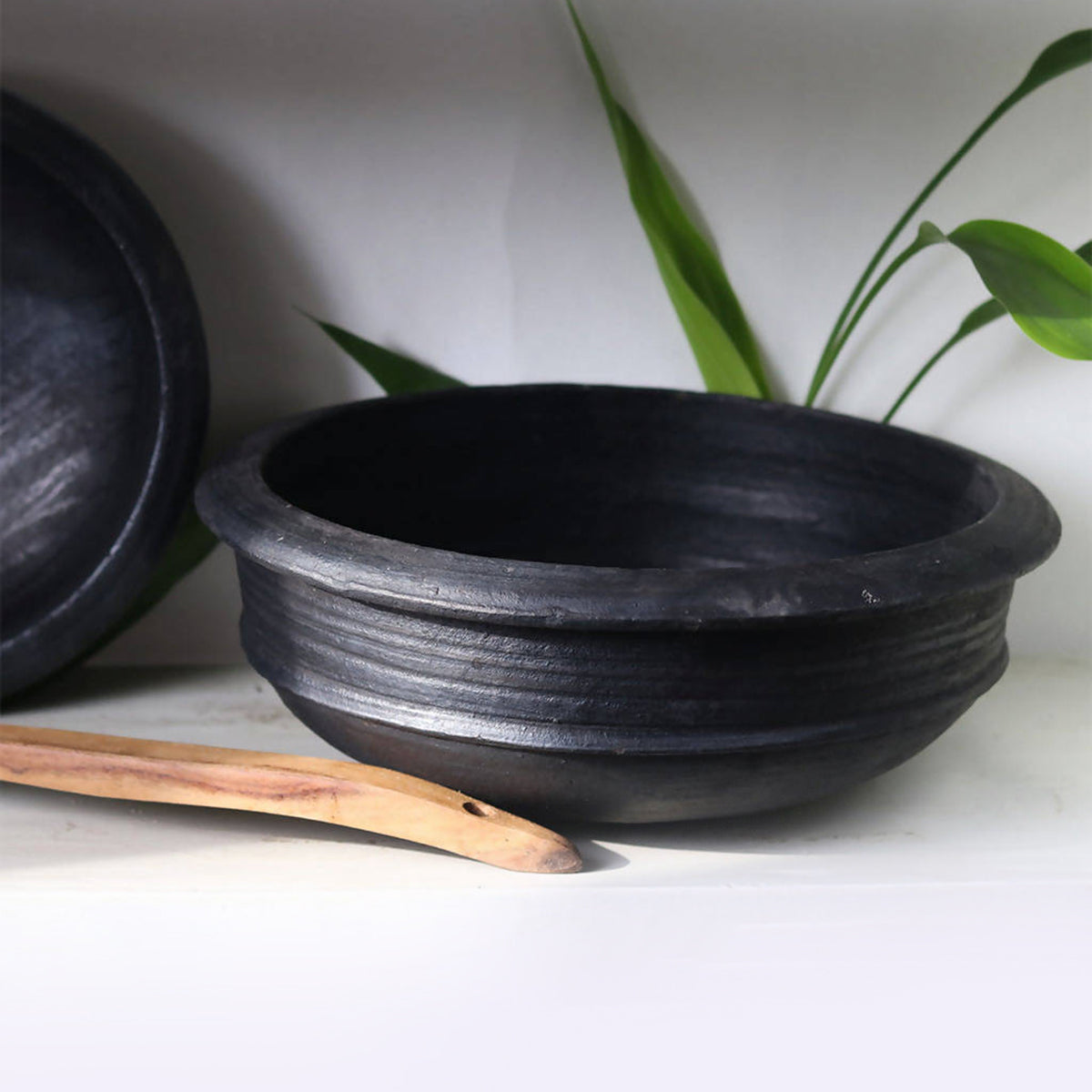 Clay Pots For Cooking | Blackened Clay | 9 inch By Green Heirloom