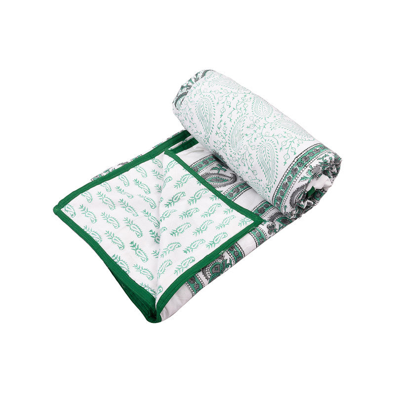 Mulmul Cotton Dohar | AC Blanket | Green