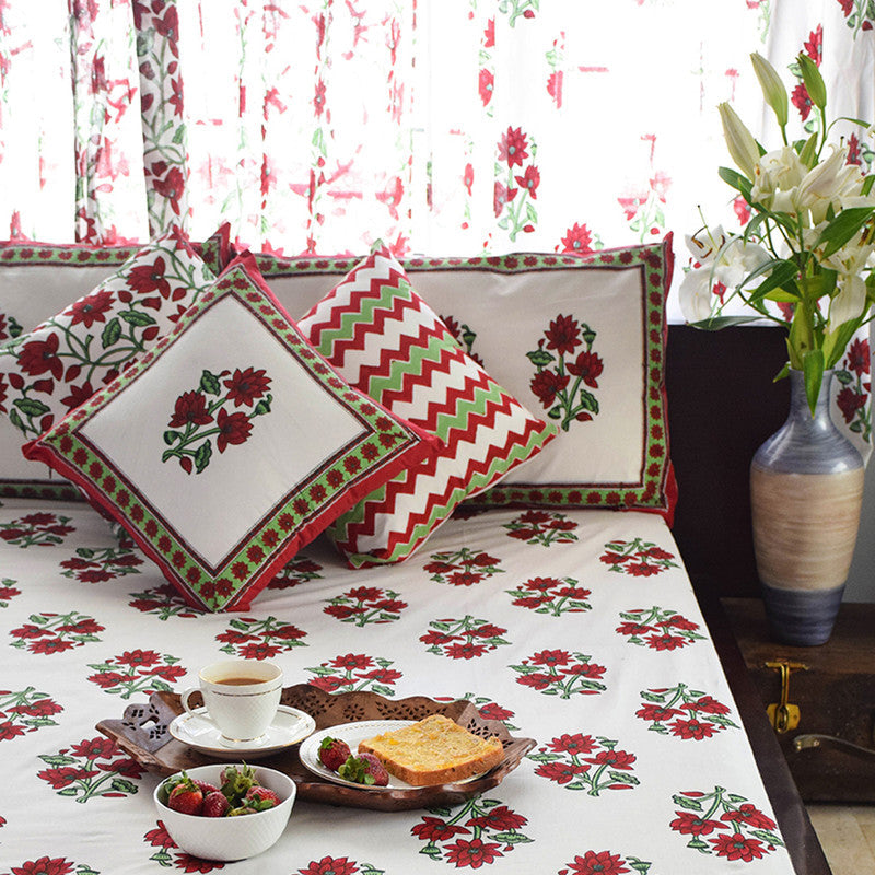 Handblock Printed | Cotton Bedsheet with Pillow Cover | Set of 2 | Multicolor