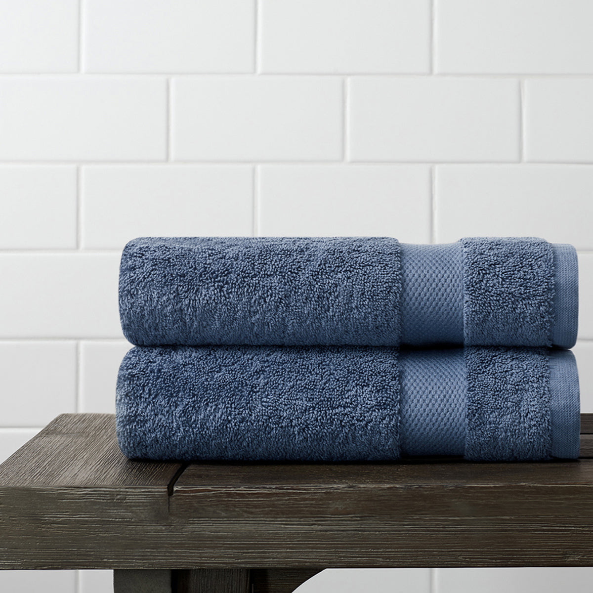 Organic Cotton Hand Towel | Navy Blue | Set of 2