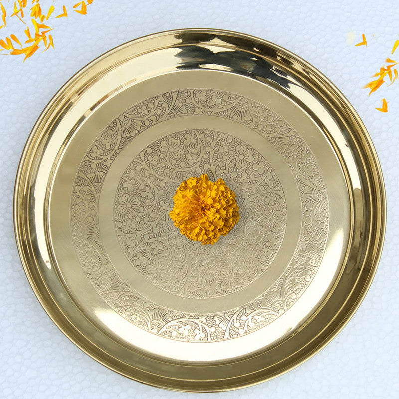 Brass Thali | 11 Inch By Indian Bartan