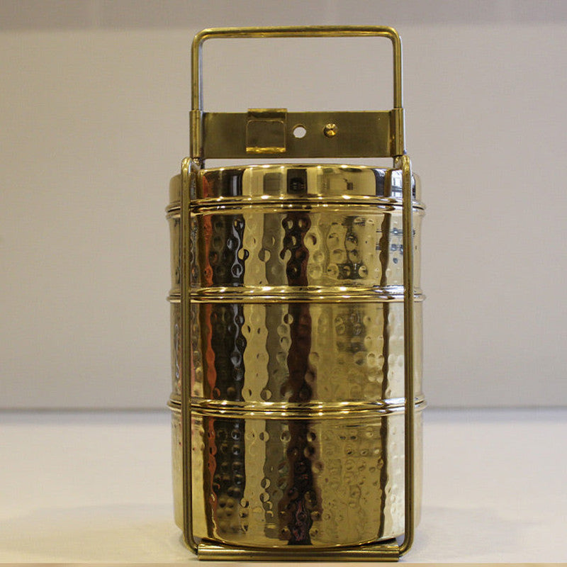 Brass Utensils | Tiffin Box | Set of 2 By Indian Bartan