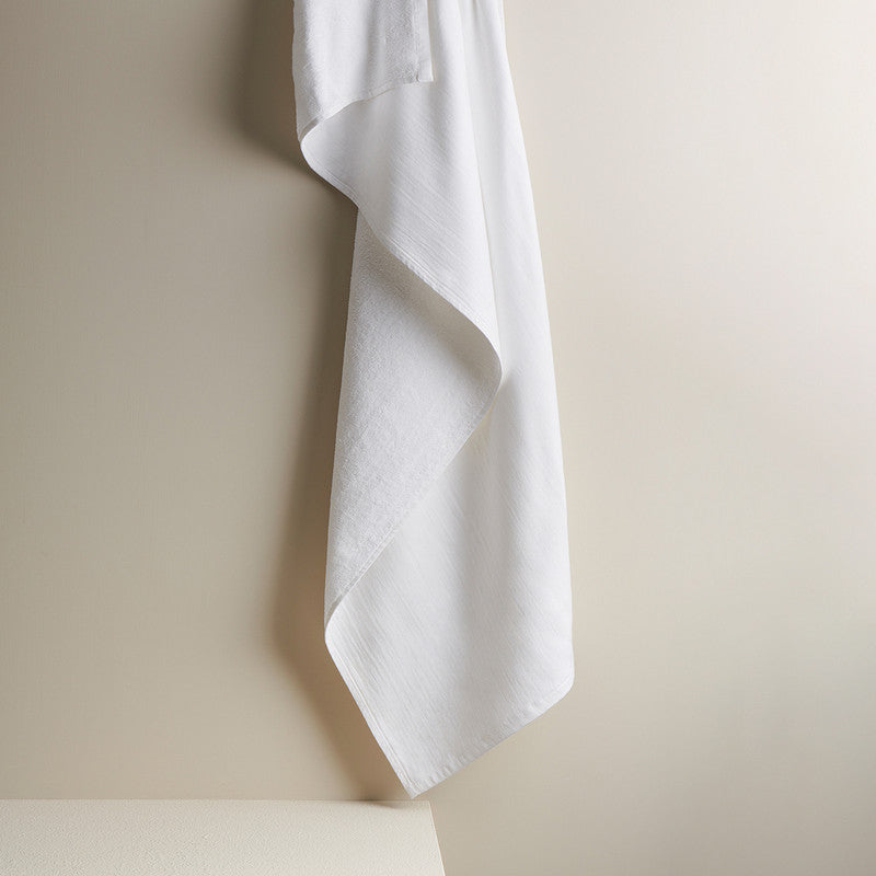 Cotton Bath Towel | Beach Towel | Ultra-Soft | White | 90 x 150 cm By Oodaii