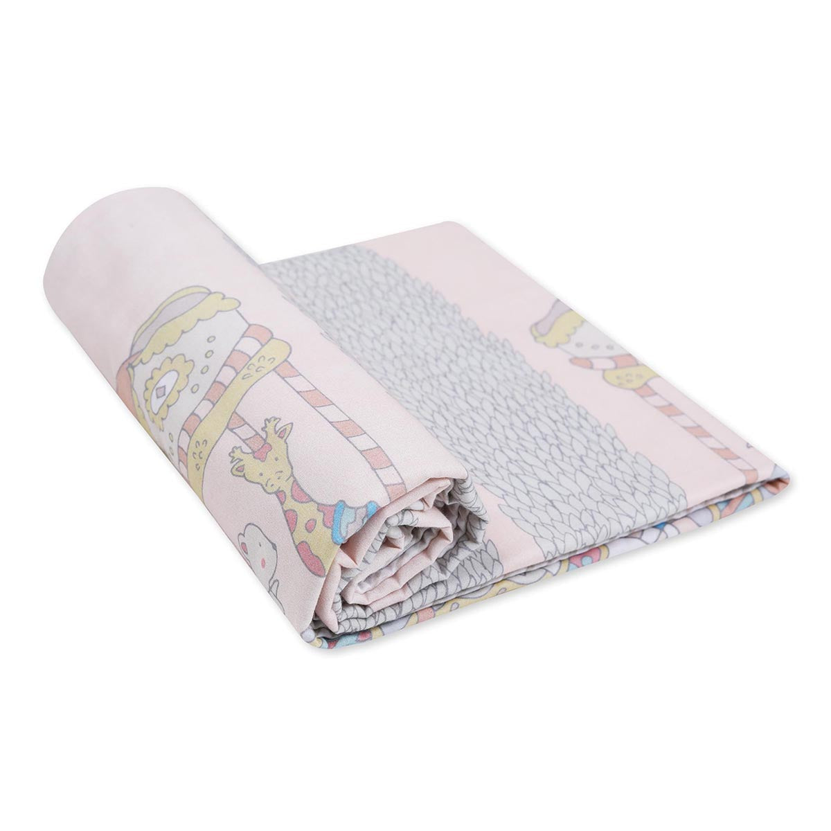Organic Cotton Baby Dohar Blanket | Carnival Print | Pink