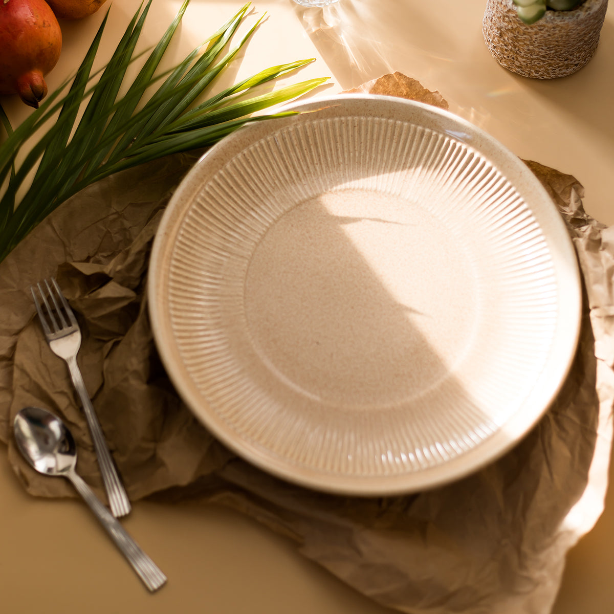 Ceramic Plate | Off-White | Glossy Finish
