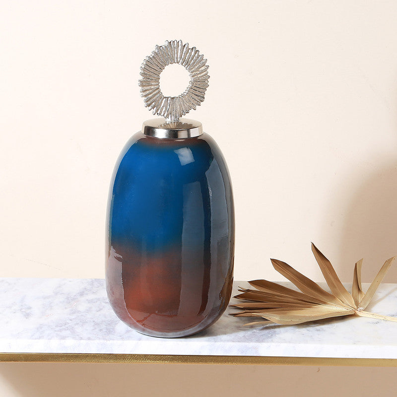 Ocean Sculpture Table Decorative | Blue