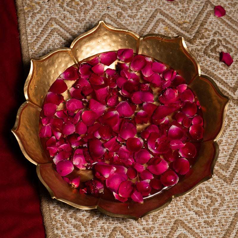 Iron Urli | Petal Urli Gold Finish | 33 cm By My Pooja Box