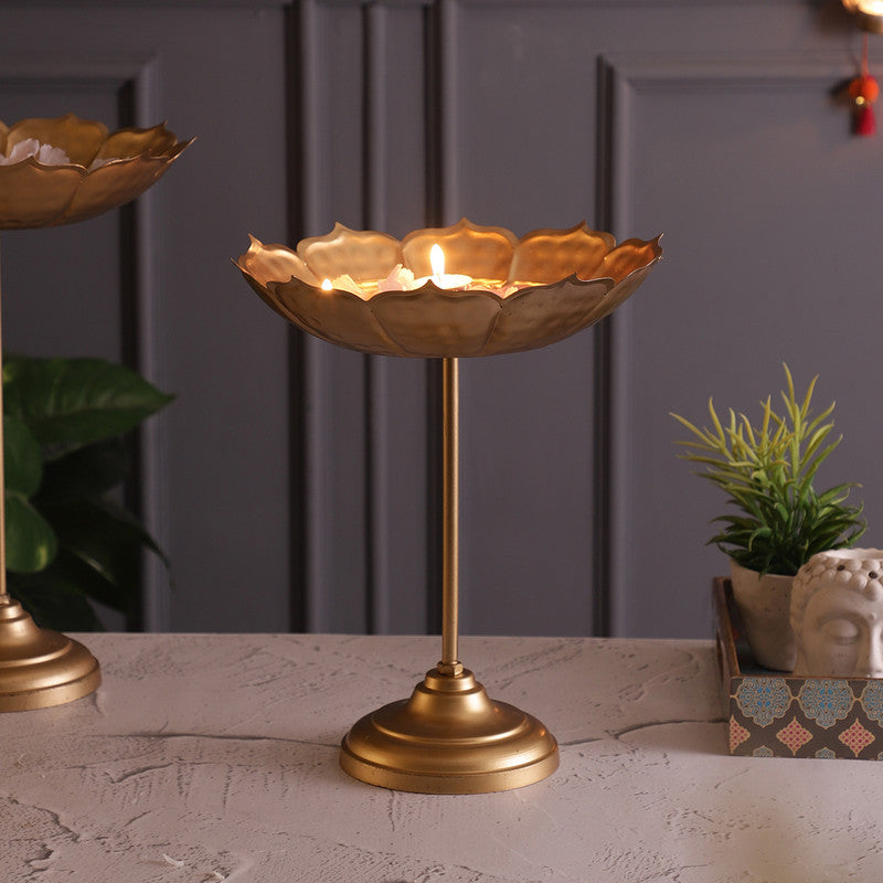 Brass Urli | Lotus Design | Gold By My Pooja Box