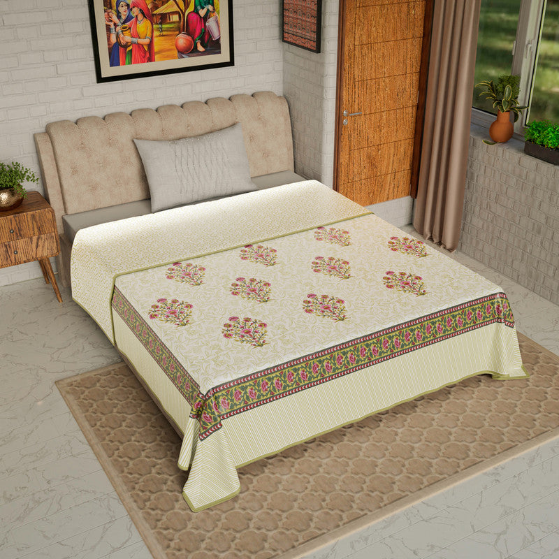 Mulmul Cotton Dohar Single Blanket | AC Blanket | Reversible | Yellow & Pink By Jaipur Dohar