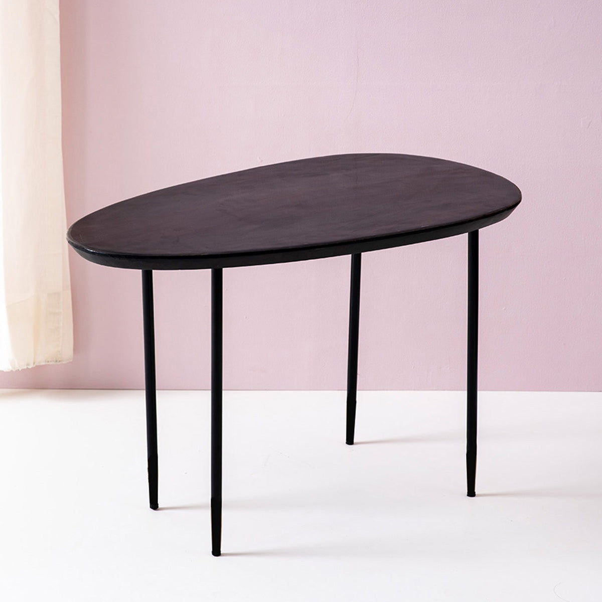 Wooden Side Table | Black | 18 inches By Nestroots