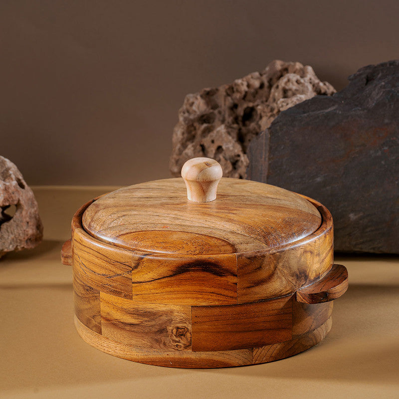 Roti Box | Teak Wood | Brown By Araana Home