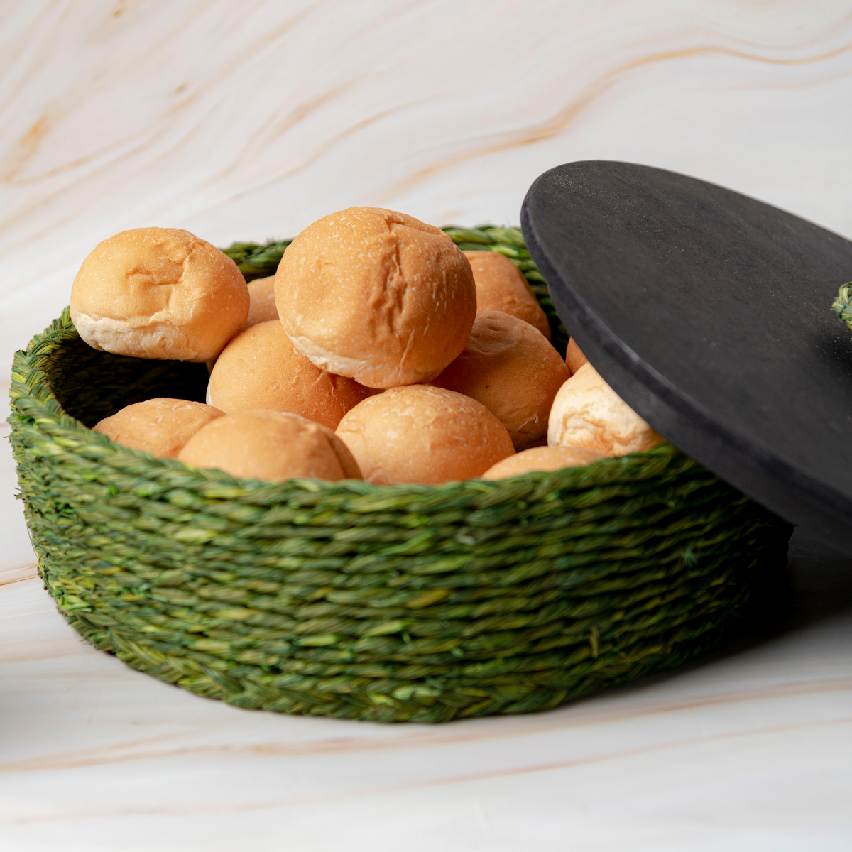Sabai Grass Chapati Box | Green | 23 cm