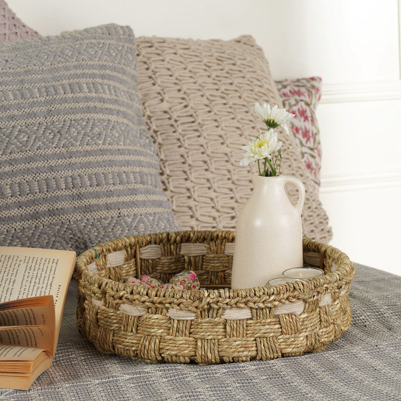 Moonj Grass Tray | Organizer Tray | Cotton & Metal