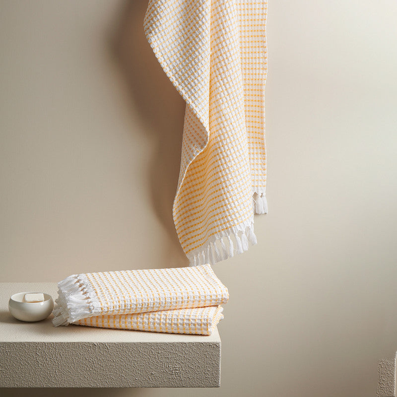 Cotton Bath Towel | Soft-Absorbent | Yellow | 70 x 140 cm By Oodaii