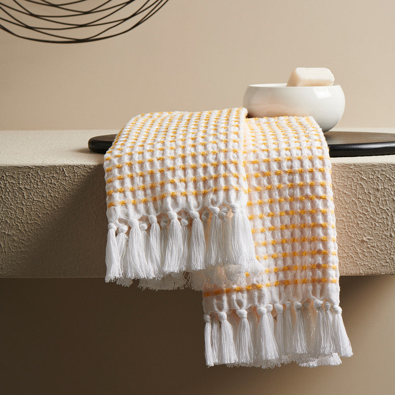 Cotton Hand Towel | Soft-Absorbent | Yellow | 40 x 60 cm By Oodaii