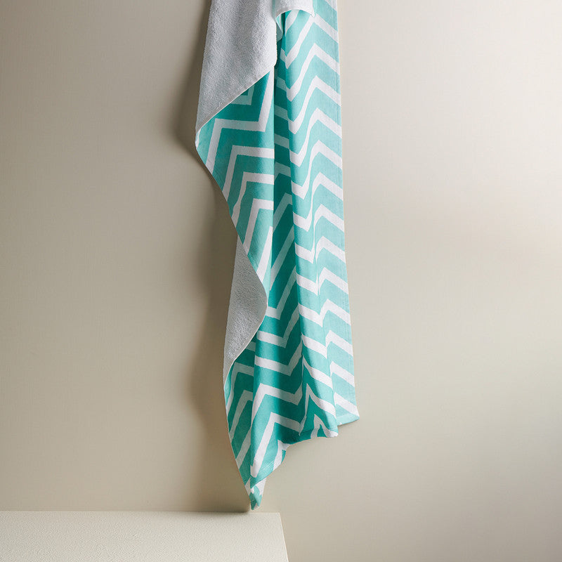 Cotton Bath Towel | Beach Towel | Ultra-Soft | Blue | 90 x 150 cm By Oodaii