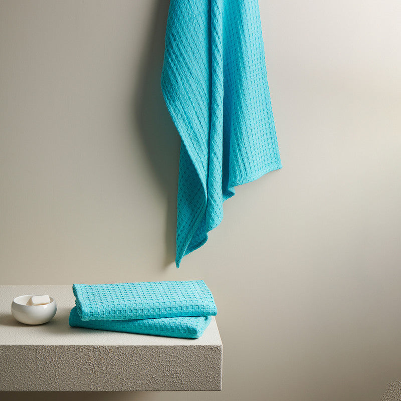 Cotton Bath Towel | Super-Absorbent | Aqua Blue | 70 x 140 cm