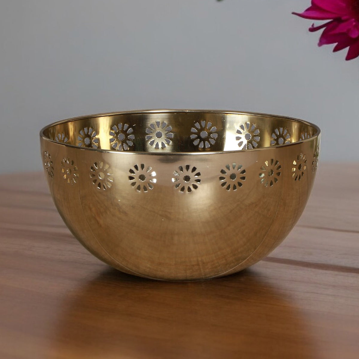 Stainless Steel Powder Gold Finish Bowl By Manor House