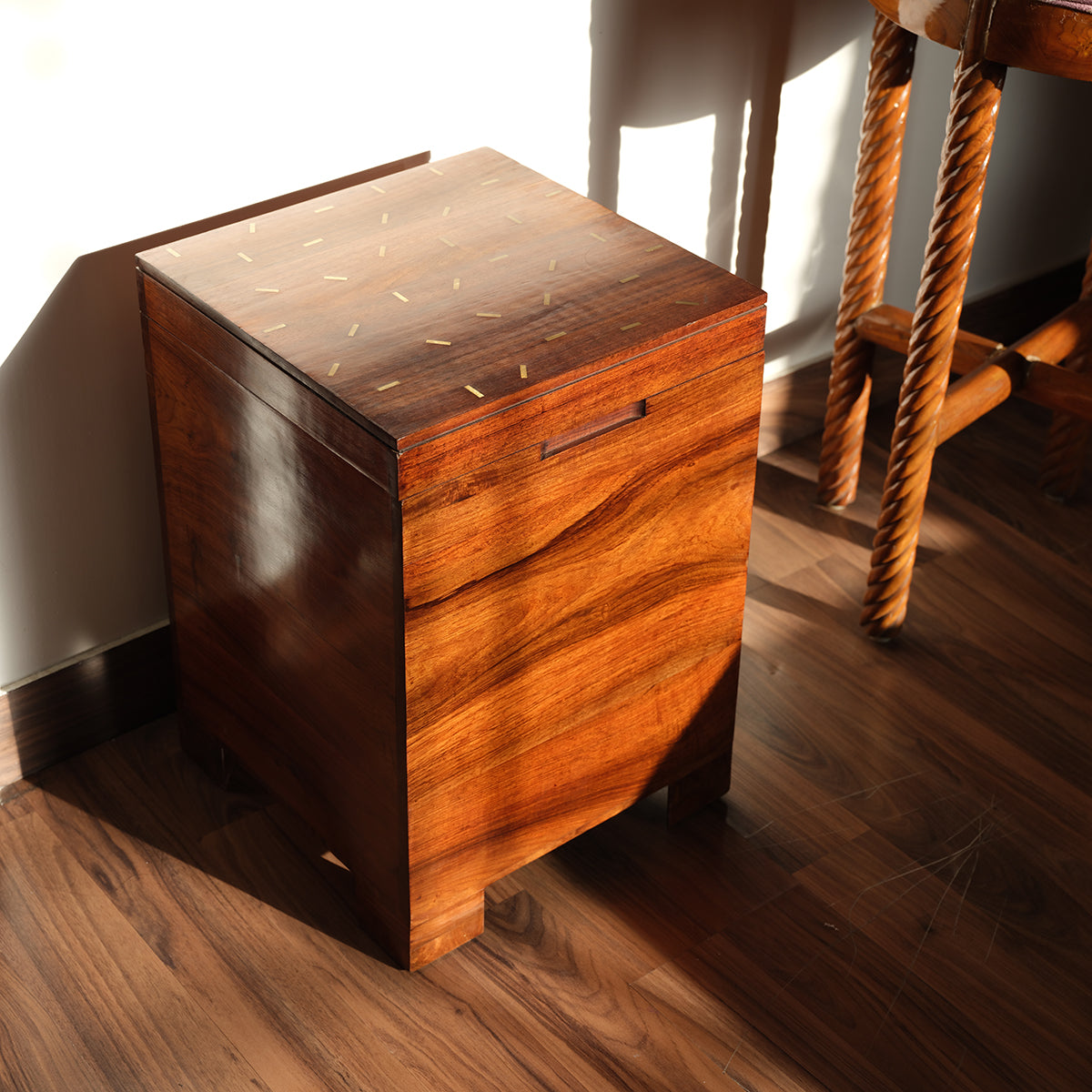 Wooden Side Table with Storage | Brown By Araana Home