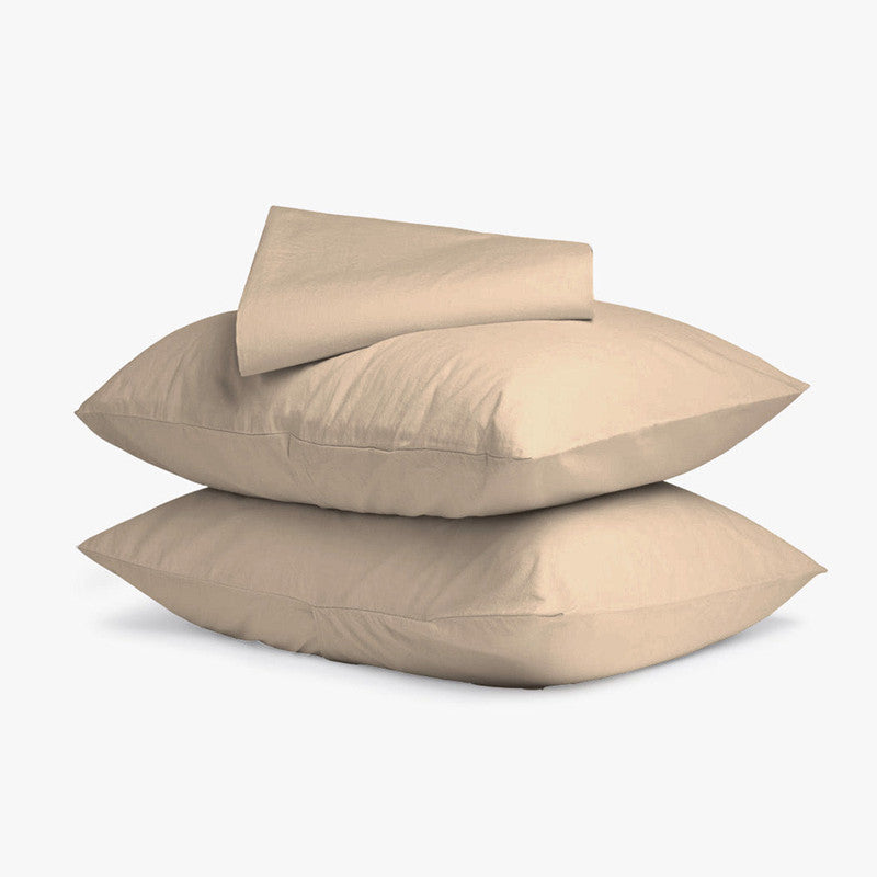Organic Cotton Pillow Cover | Set of 2 | Beige By Amouve