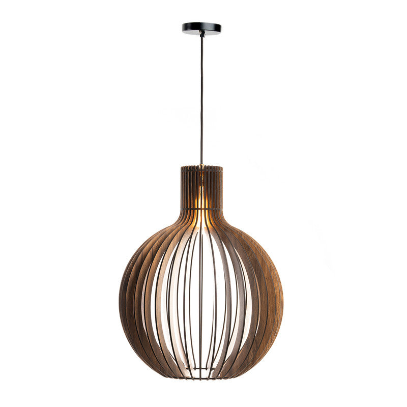 Pine Wood Ceiling Lamp | Bongo Lamp | Brown