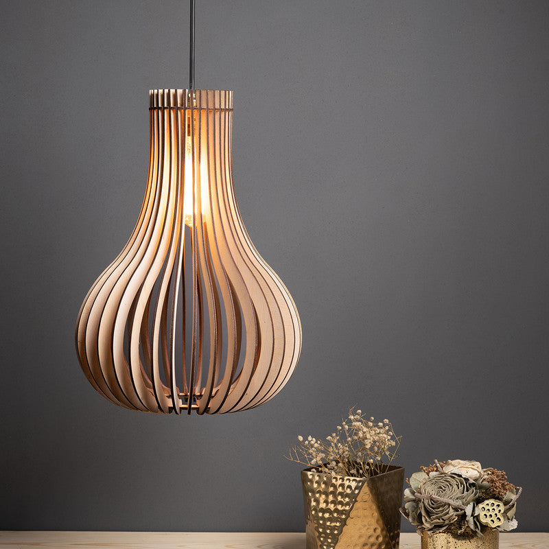 Birch Wood Ceiling Lamp | Pendant Lamp | Beige